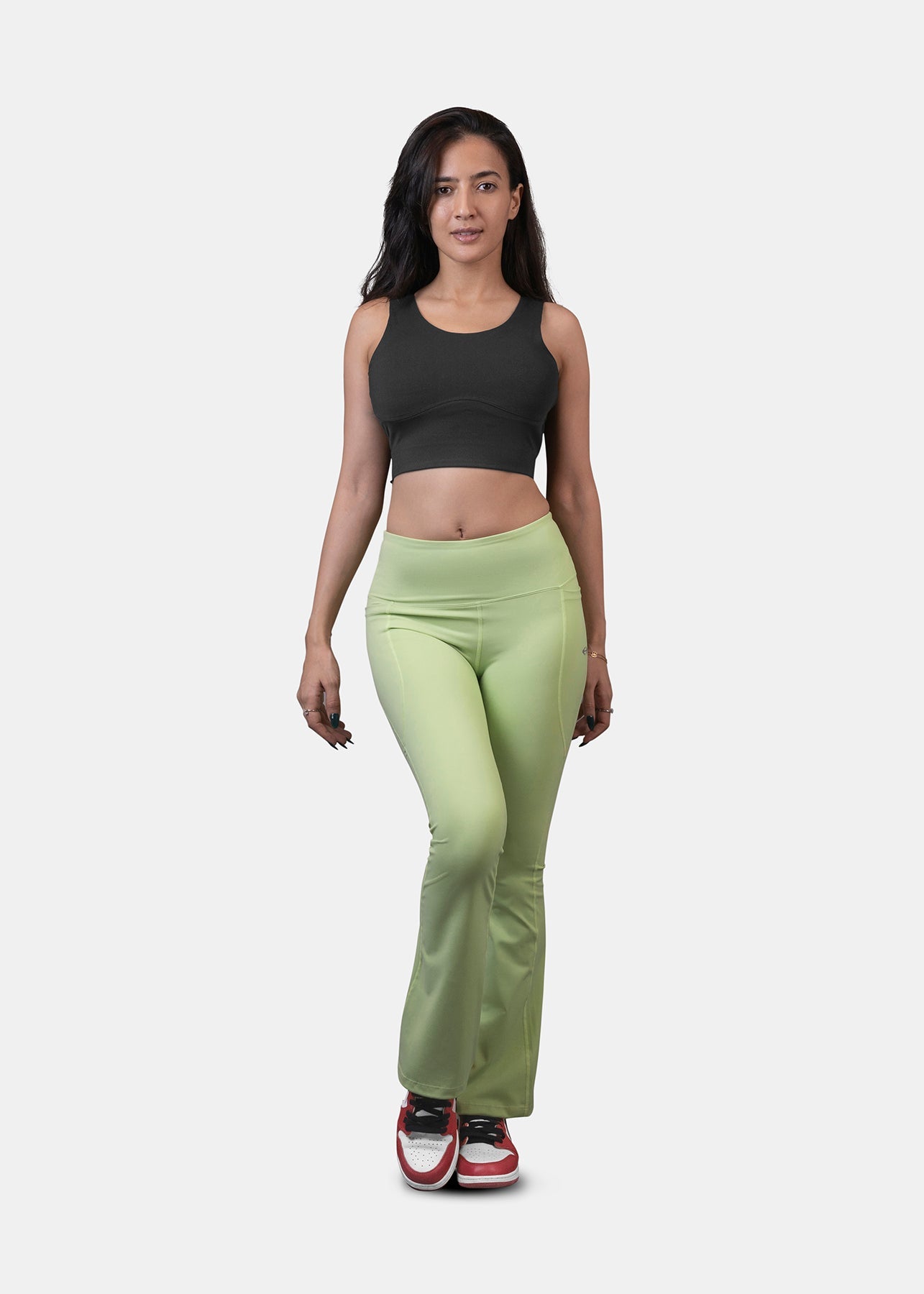 StrchFlex High rise Flare Leggings - Mint Green