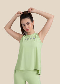 Strch Flex Tie-Back Tank - Green - 1