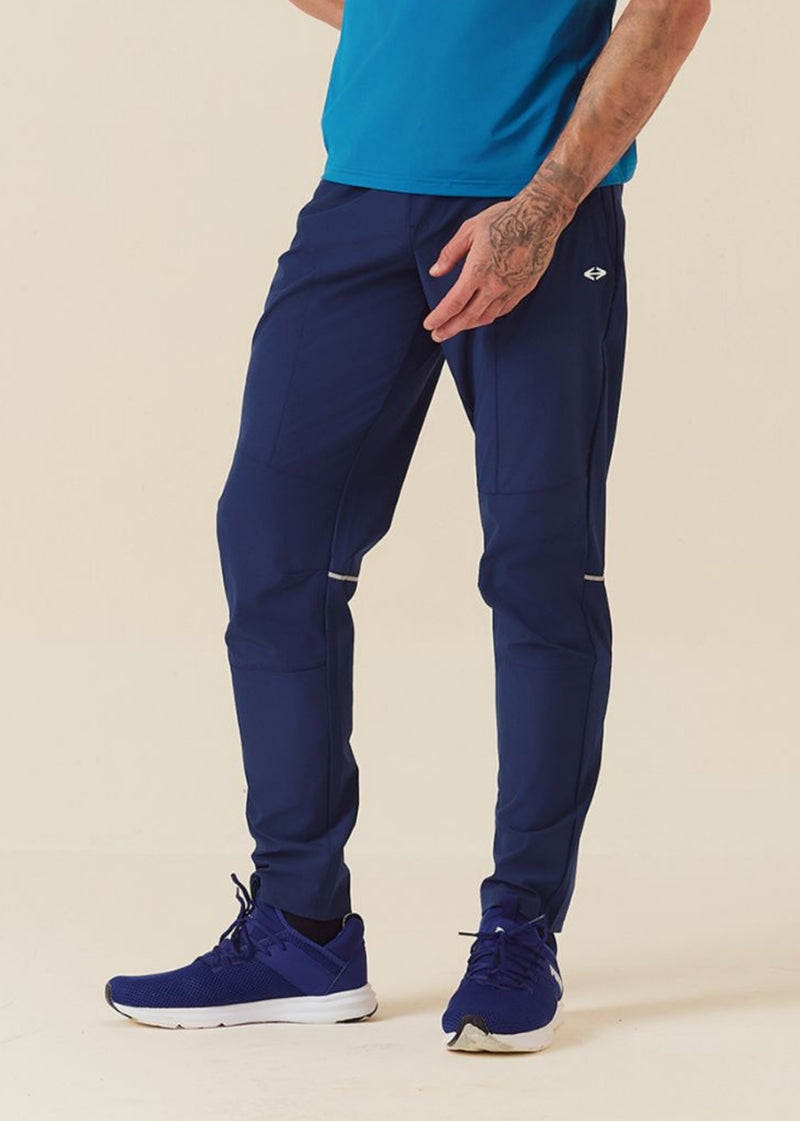 Men Zipper Pocket Workout Pants - Estate Blue