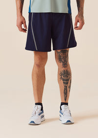 Men Breathable Active Shorts - Midnight Blue - 1