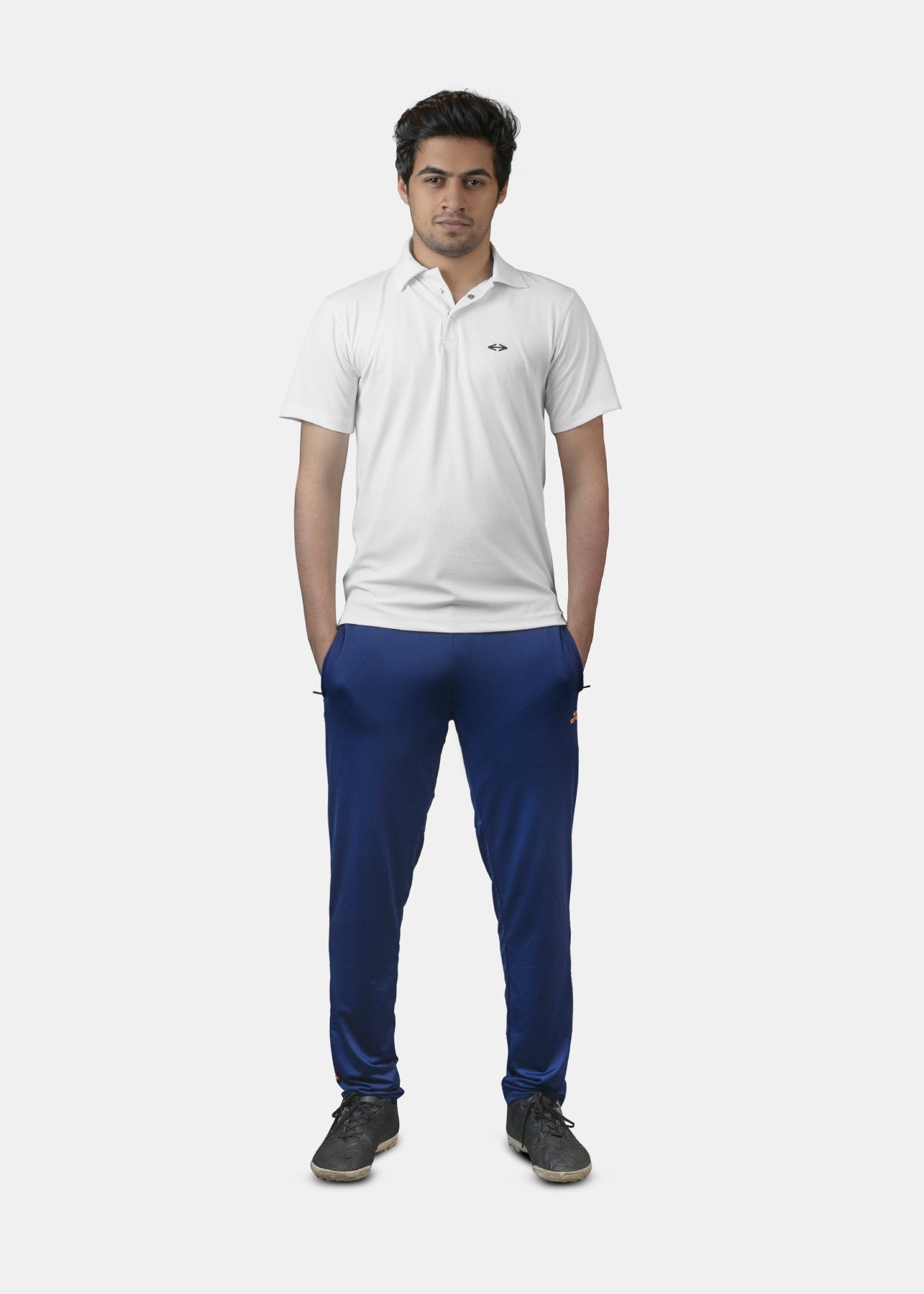 Men Straight Fit Track Pants Navy Blue - 1