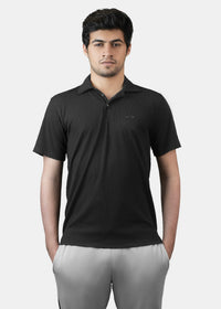 Men Active Polo Tshirt Black - 1