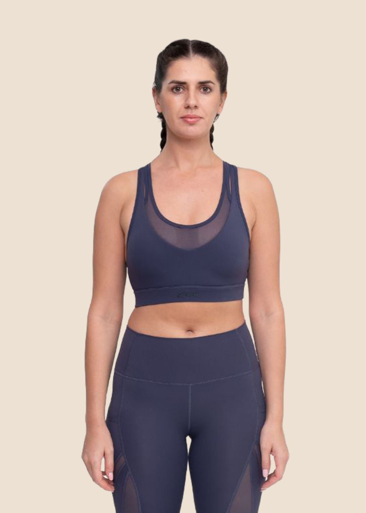 High Impact Breath-easy Sports bra - Dusty Blue - 1
