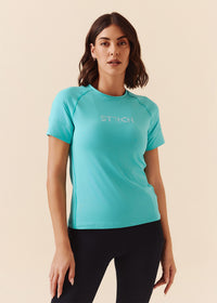 Women Fitness Top - Turquoise - 1