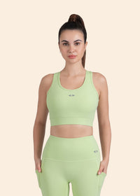 Women Stylish Open Back Bra - Mint Green - 2