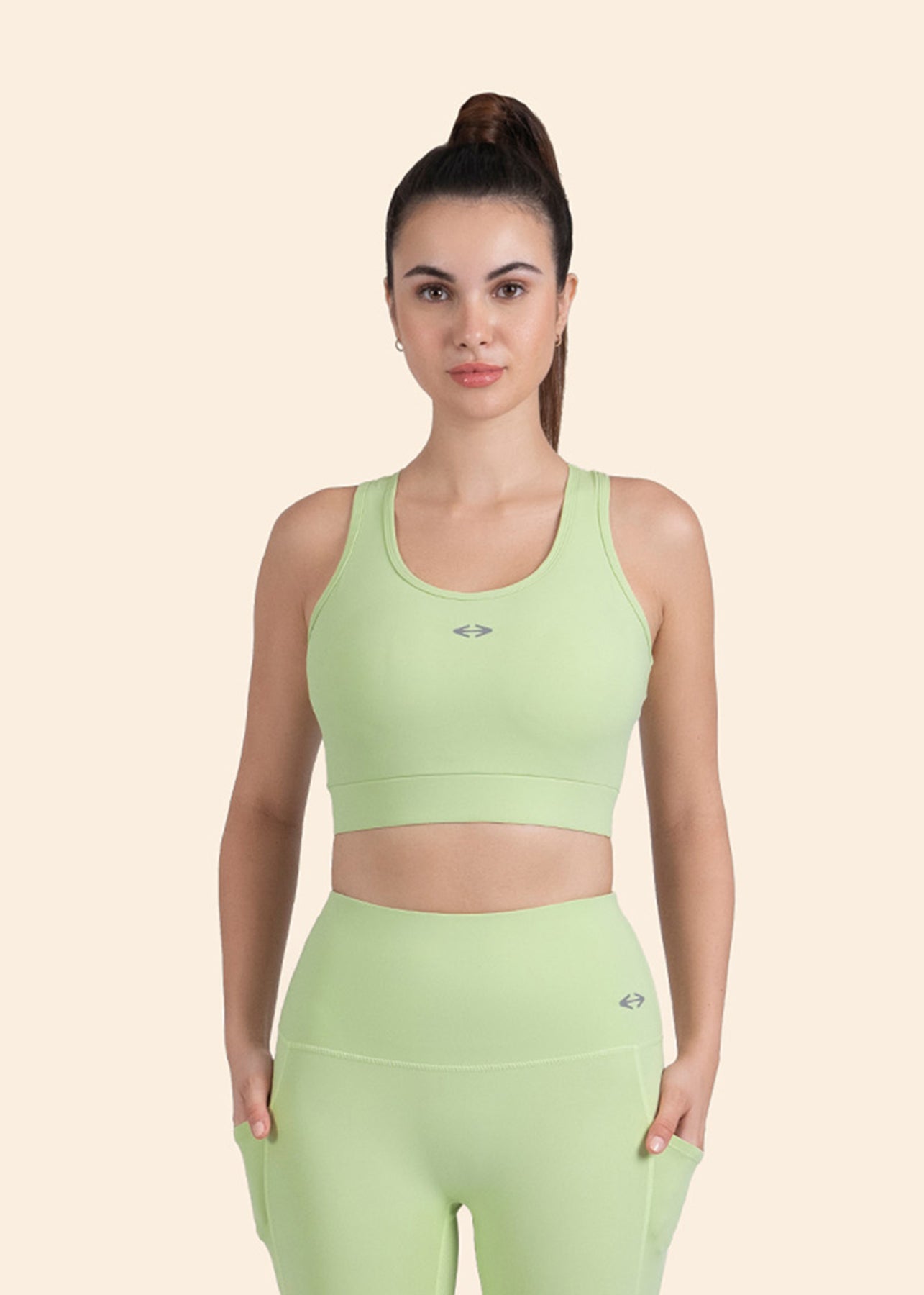 Women Stylish Open Back Bra - Mint Green - 2