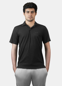 Men Active Polo Tshirt Black - 4