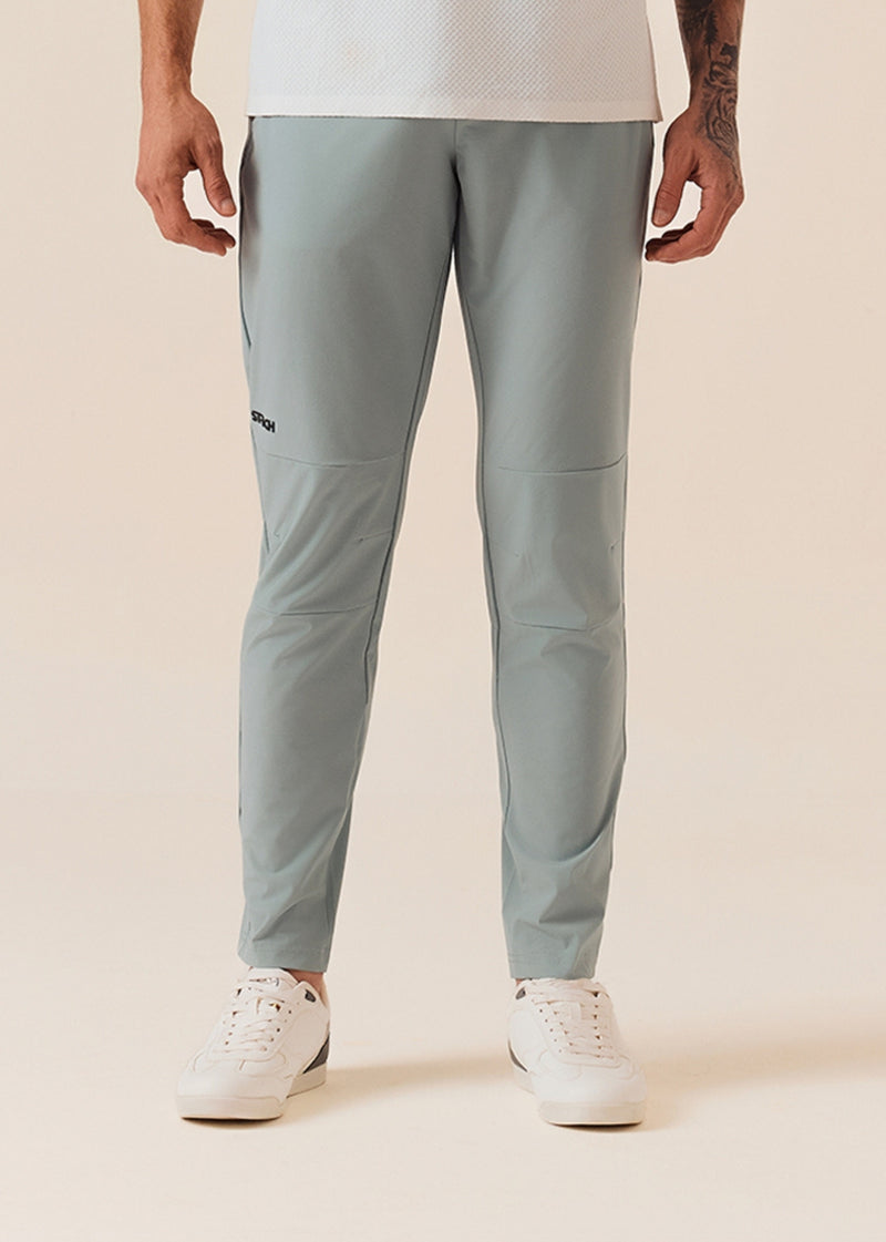 Bonded Zipper Track Pants - Sage Green