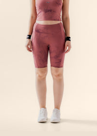 Women's 7 Pocket Tie Dye Tights - Red - 1