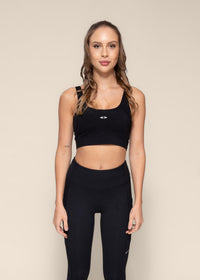 Medium Impact high coverage bra tank - Black - 7