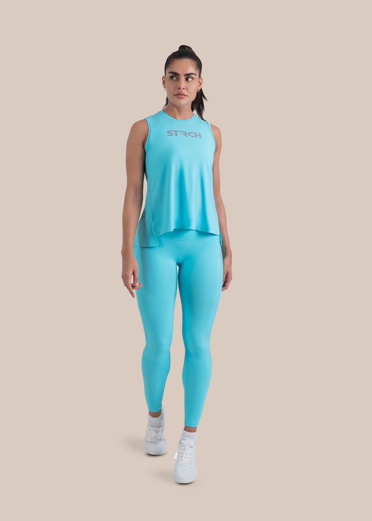 Strch Flex Tie-Back Tank - Blue - 2