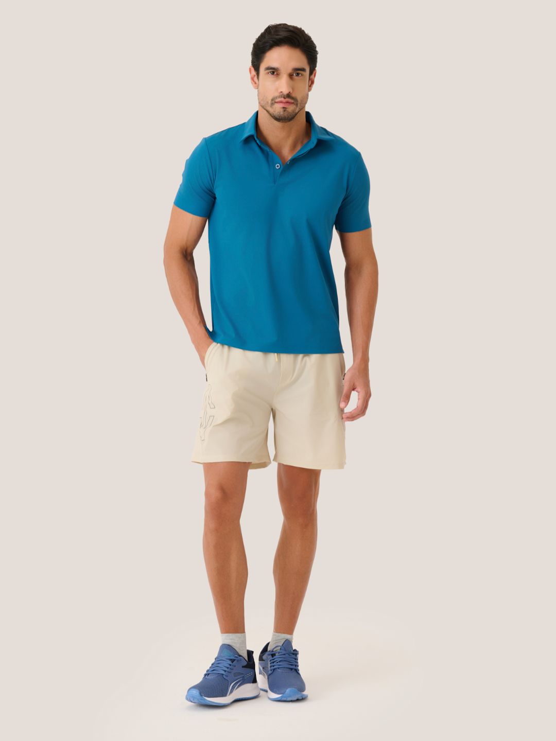 Men Cross-Court Polo 
- TealBlue