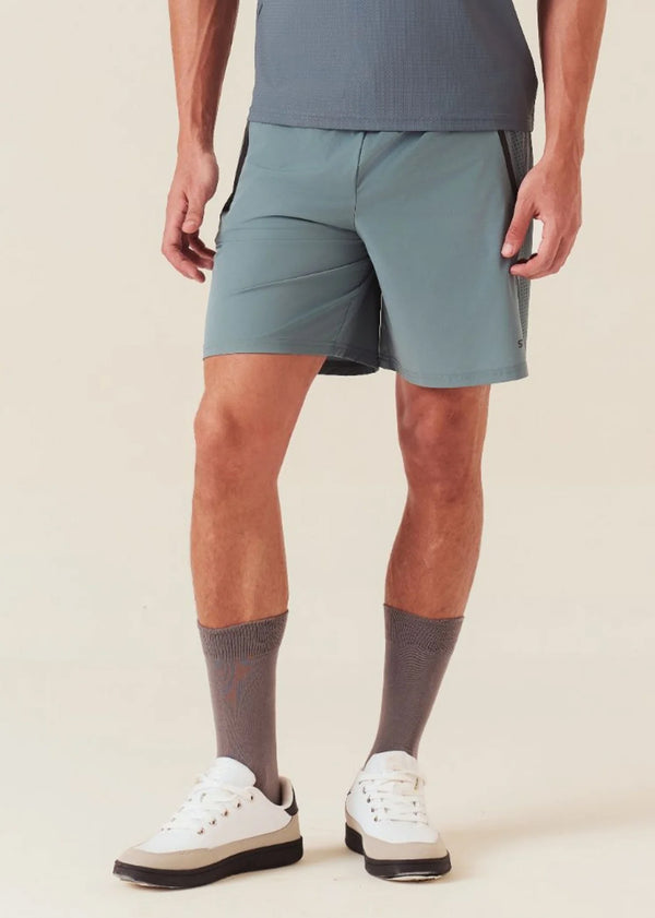 Men Dual Zip Pocket Shorts - Pine Green - 1