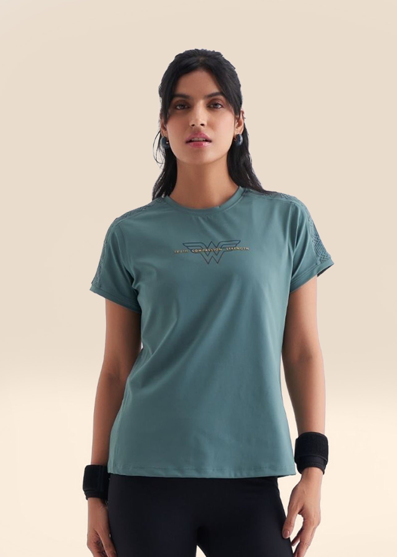 Wonder Women Workout Tee - Pine