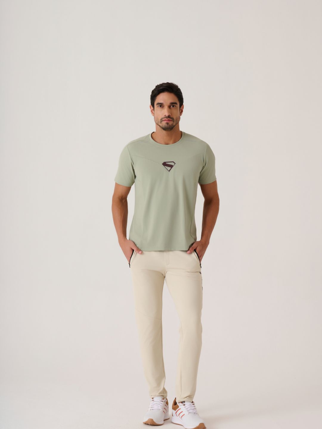 Men Superman Merch Performance Tee - Sea Grass