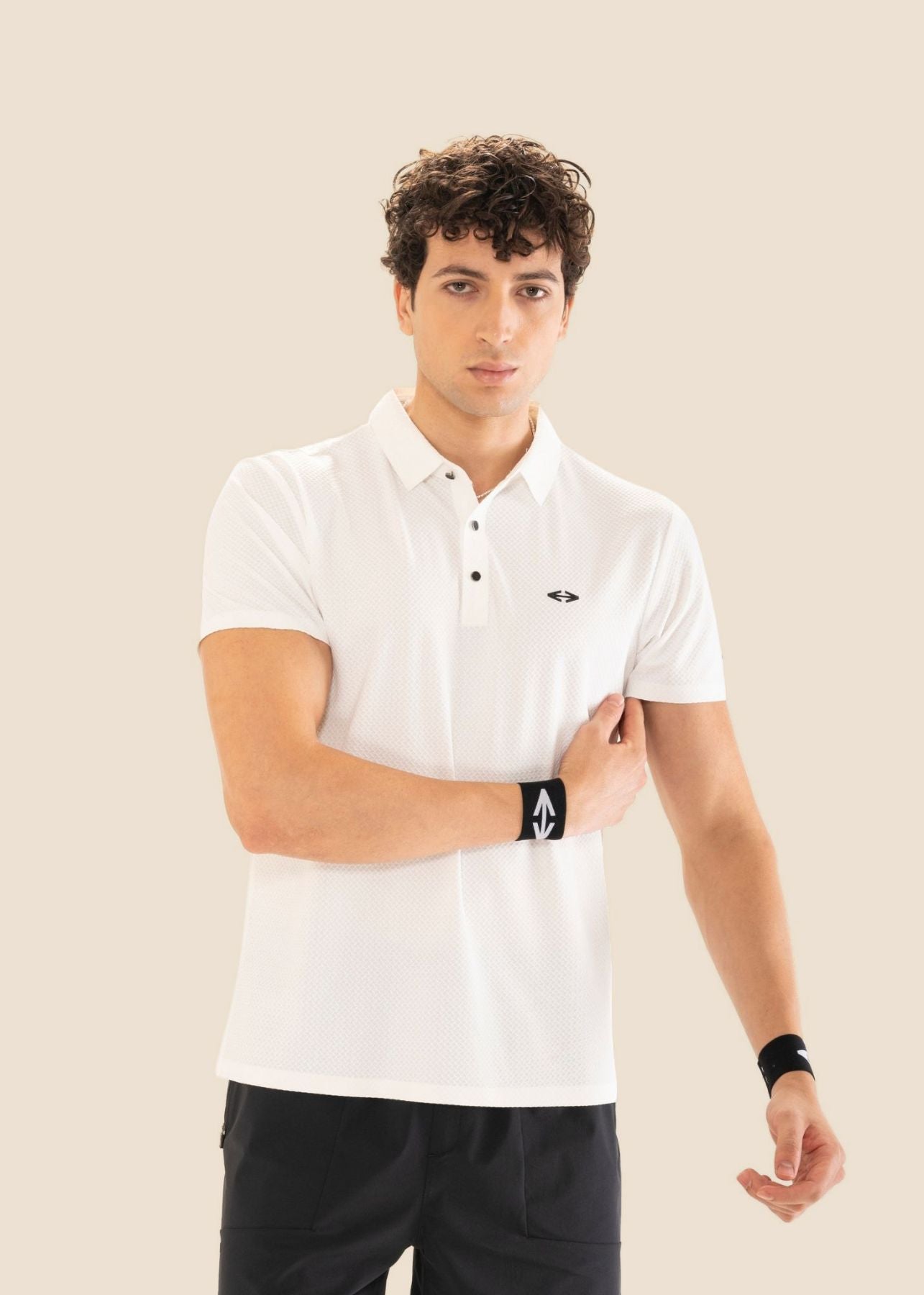 Men Structured Polo White - 1