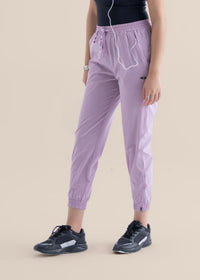 Women Zipper Pocket Pants - Lavender - 1