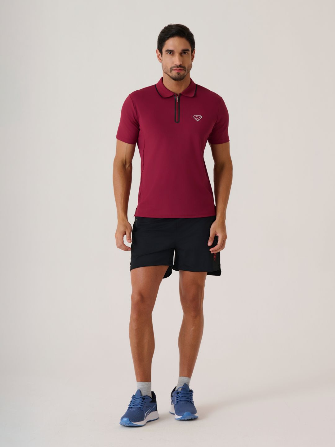 Men Superman high Performance Tee - CherryPlum