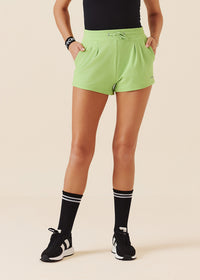 Women Pocket Workout Shorts - Pear green - 1