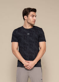 Men Slim Fit Tee Black - 1