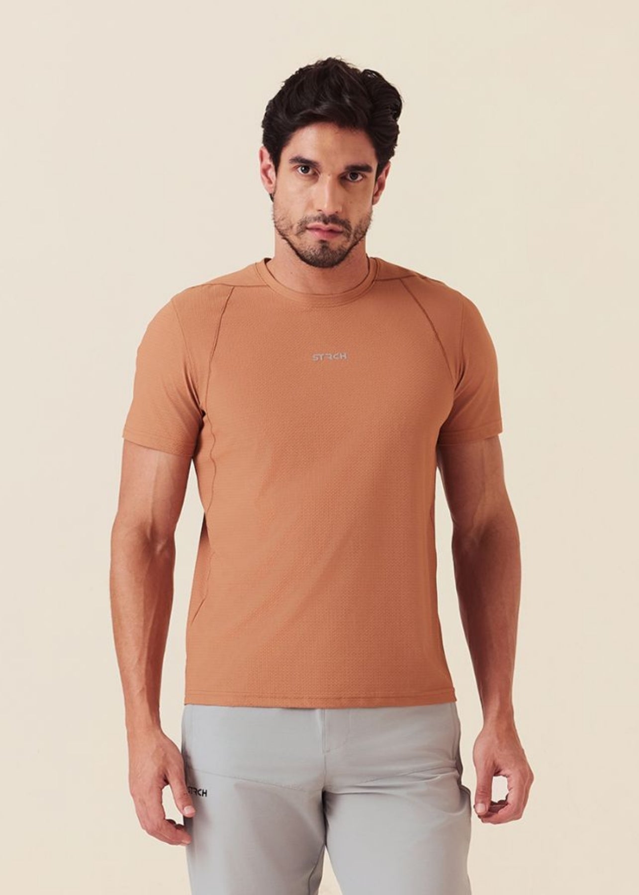 Men Pro Fit Gym T-Shirt - Mocha Mousse - 1