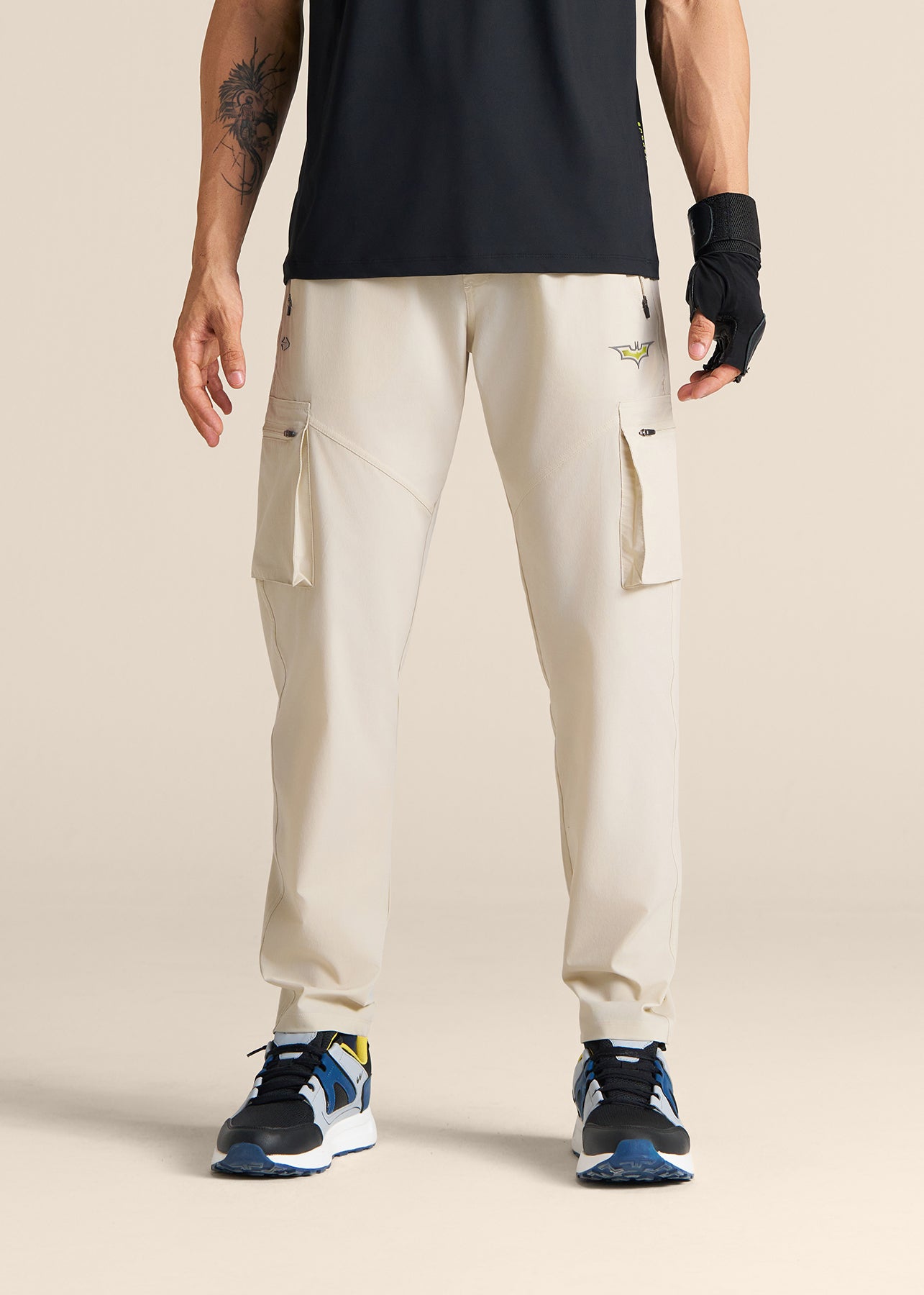 Men Batman Utility Track Pants - Oat Milk - 1