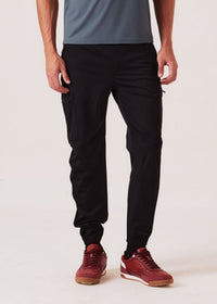 Men Cargo Gym Joggers - Black - 1