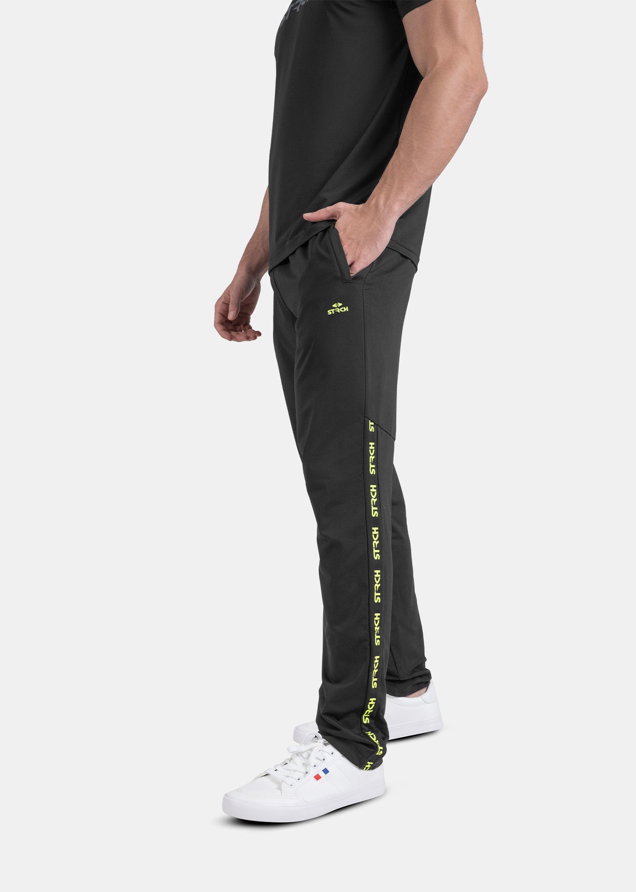 Men Straight Fit Track Pants Black - 3