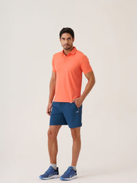 Men Cross-Court Polo 
- Coral