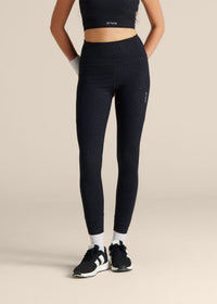 Leopard Embossed Leggings - Black - 1