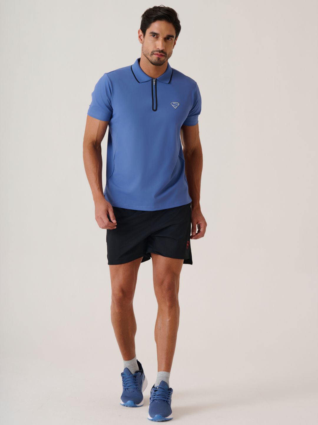 Men Superman high Performance Tee - CoastalBlue