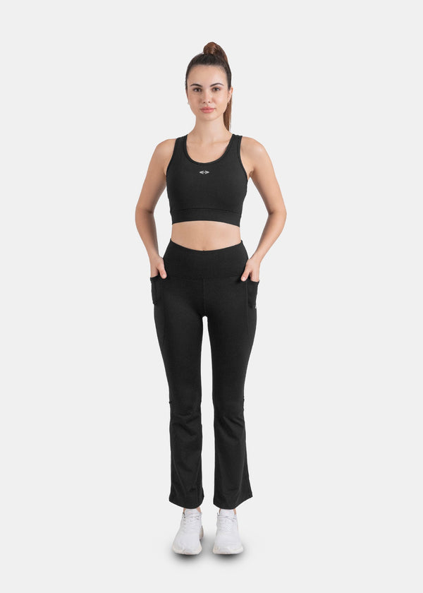 High Impact Basic Workout Sports Bra - Black - 1