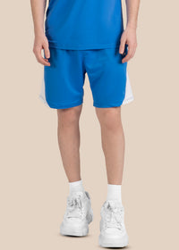 Mens Performance Zip Shorts - Blue - 1
