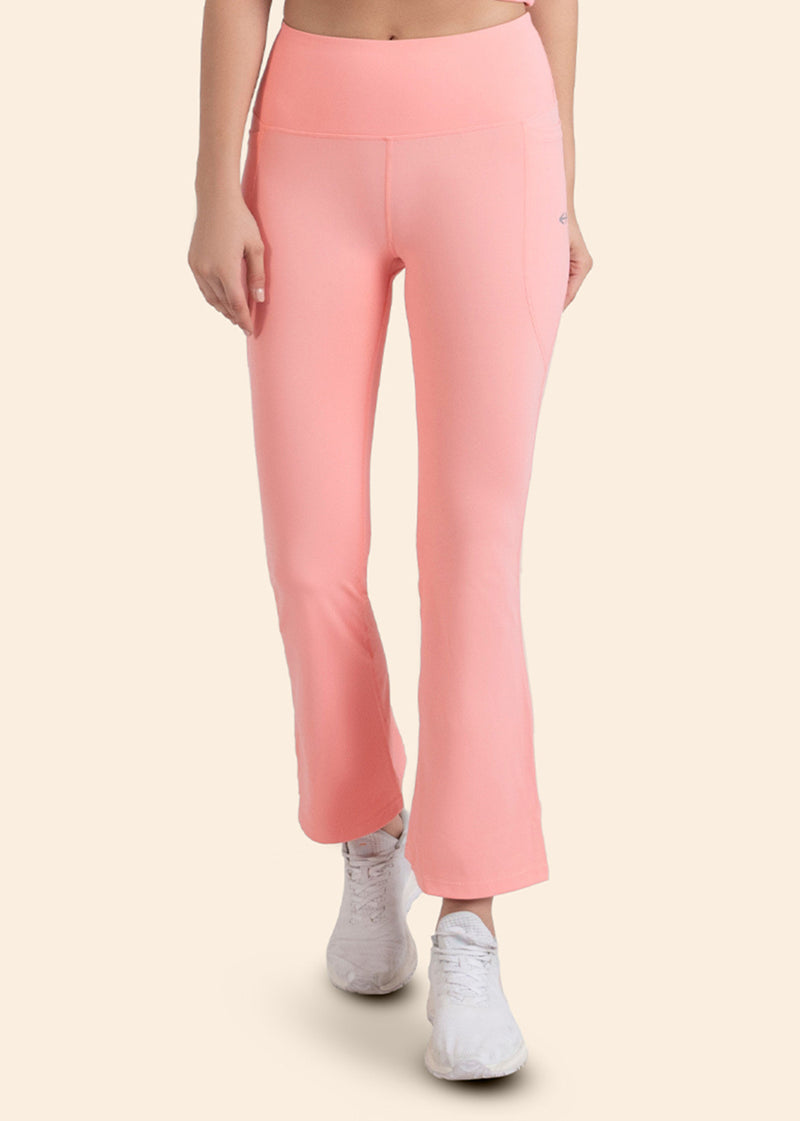 StrchFlex High rise Flare Leggings - Peach