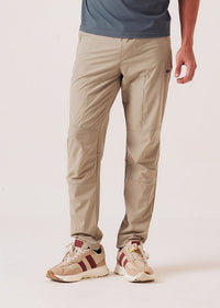 Men Zipper Pocket Workout Pants - Muted Green - 1