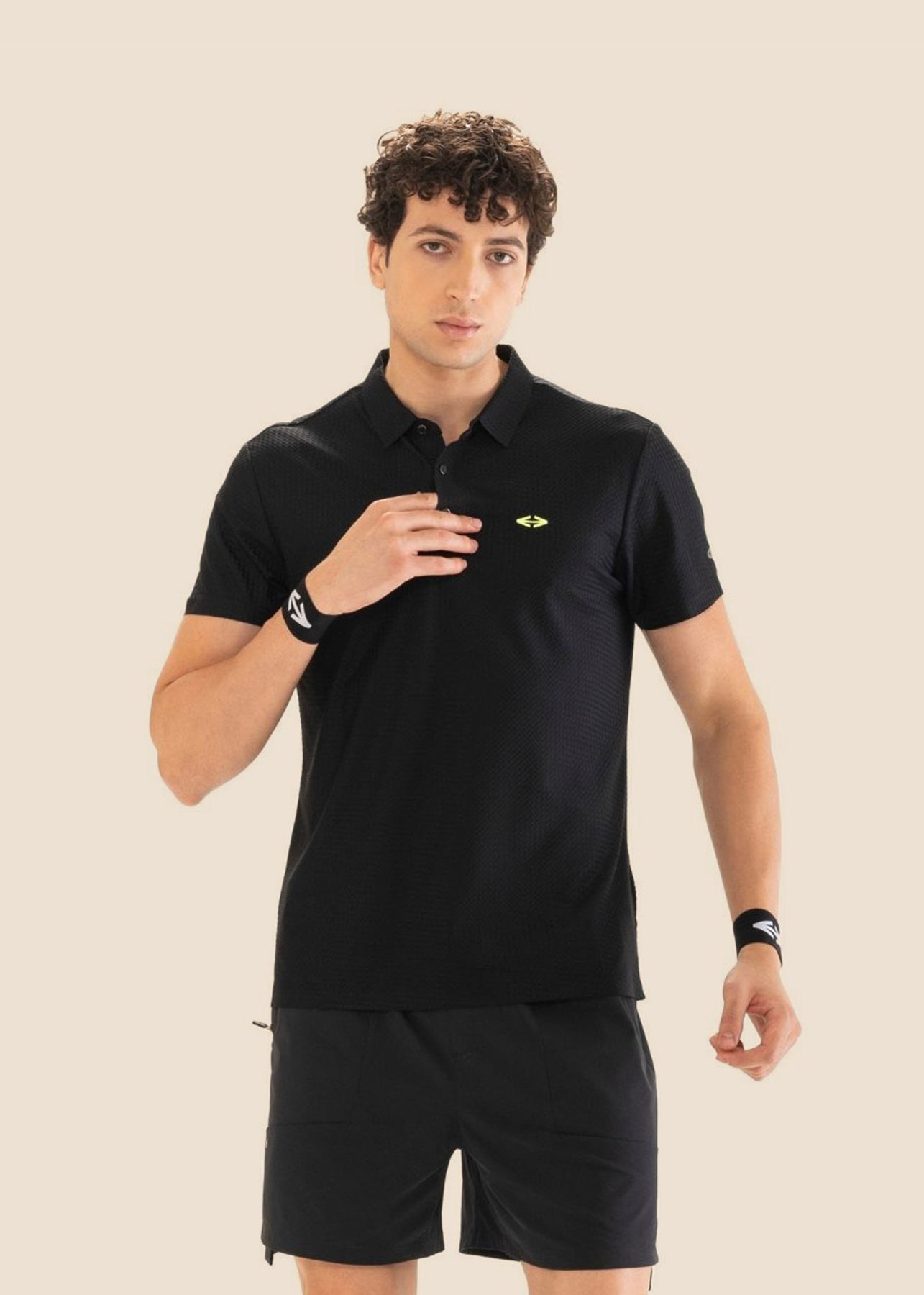 Men Structured Polo - Black - 1