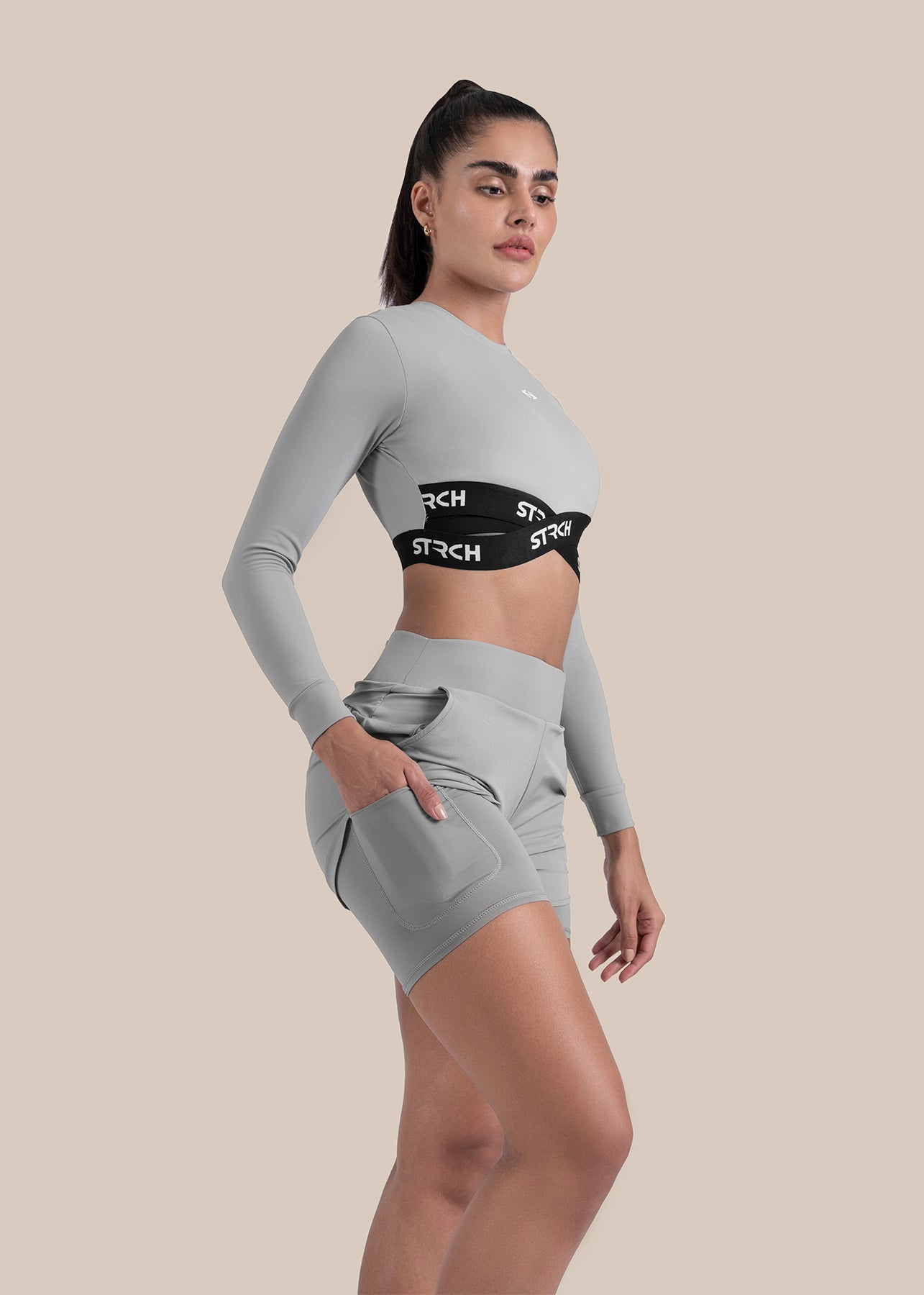 StrchFlex Compression Shorts - Grey