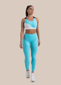 StrchFlex Medium support sports bra - Cyan Blue - 1