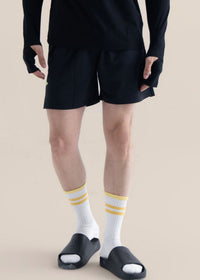 Men Quick Dry Workout Shorts - Black - 1