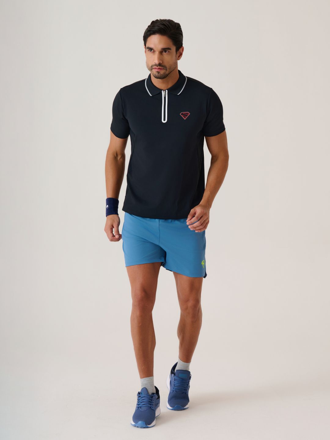 Men Superman high Performance Tee - JetBlack