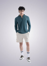 Men Quick Dry Workout Shorts Oatmeal - 1