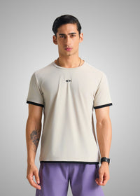 Men Performance Round Neck Tee Creamgrey - 1