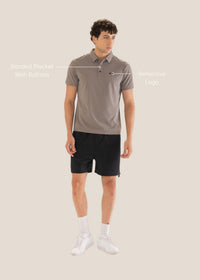 Men Lightweight Polo Tshirt Brown - 3