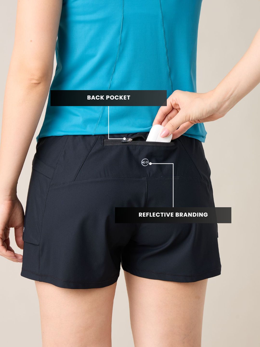 Women Sprint Shorts - Black