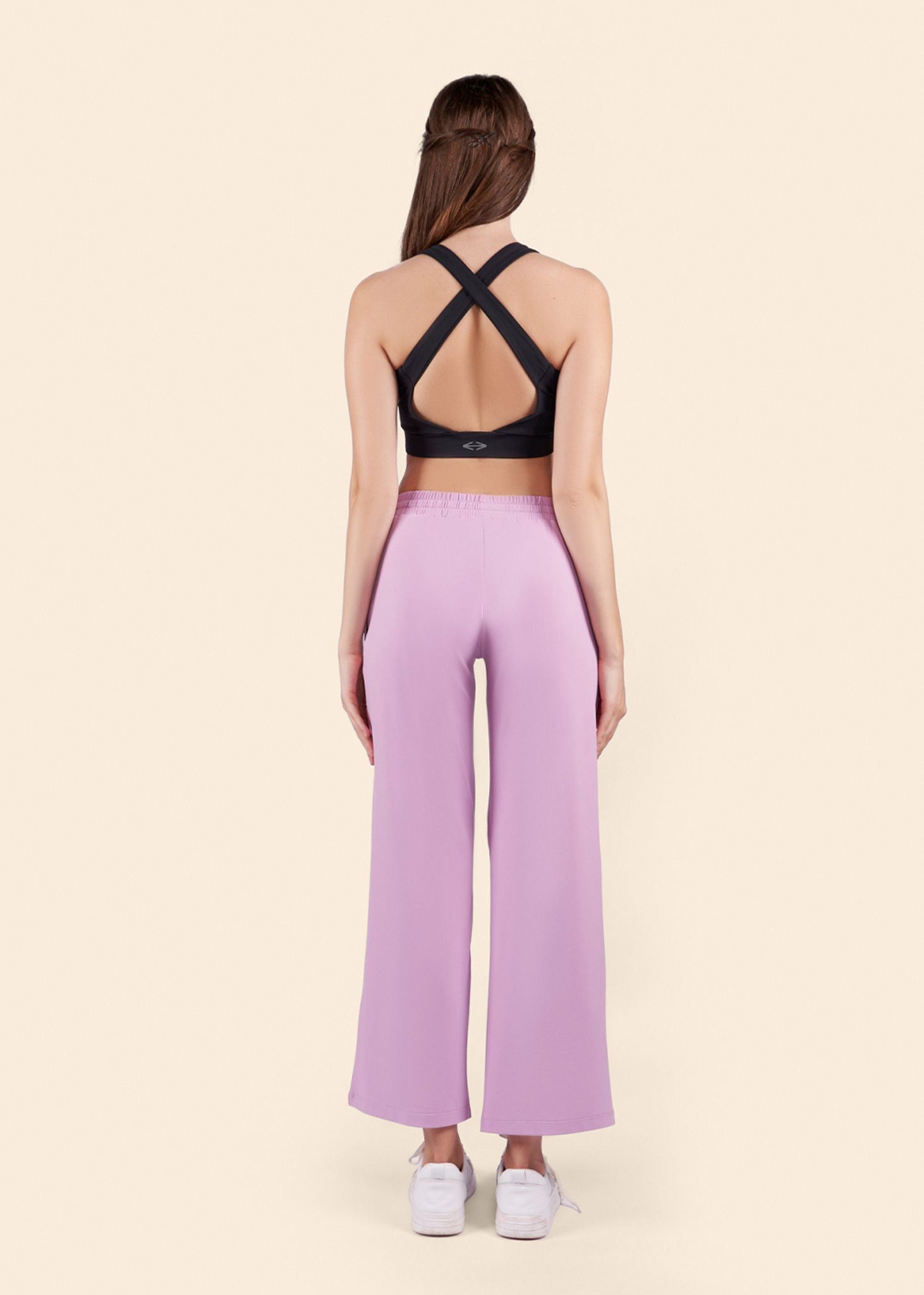 Women High Waist Flare Pants - Lavender - 6