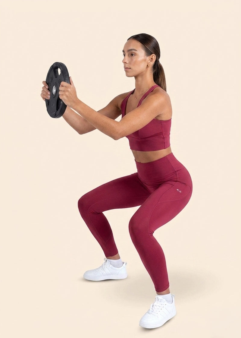 High Impact full coverage sports bra - Maroon