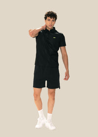 Men Lightweight Polo Tshirt Black - 1