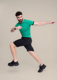 Men Performance Round Neck Tee - Cool Green - 4