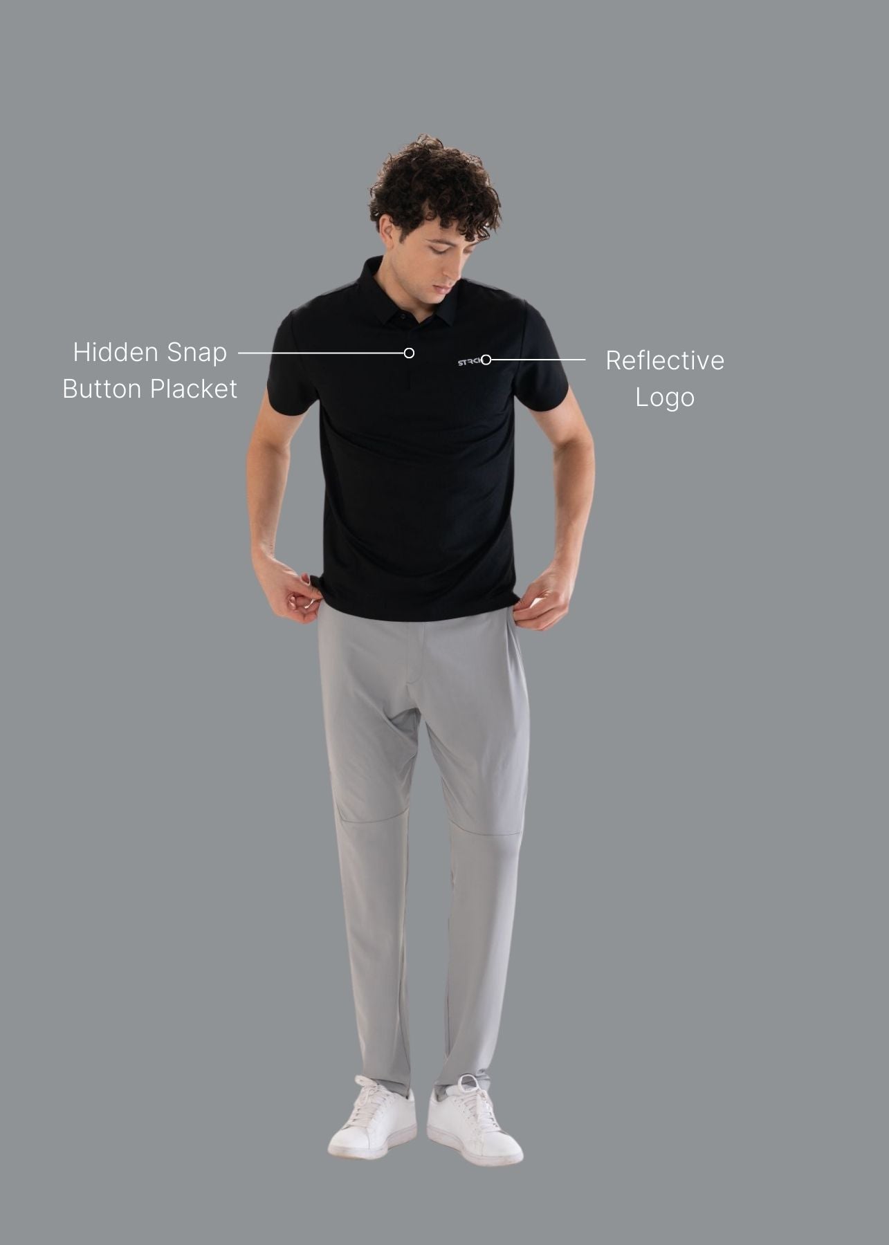 Men Premium Performance Polo Black - 2