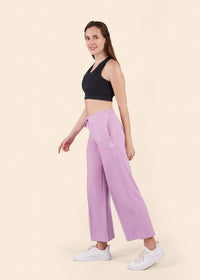 Women High Waist Flare Pants - Lavender - 5